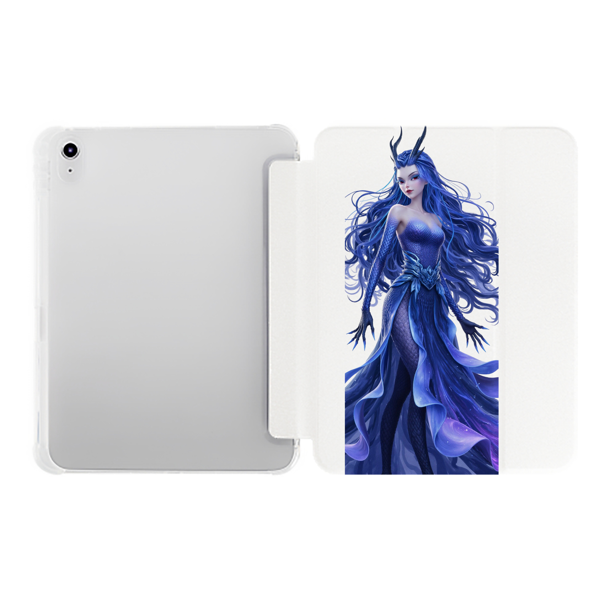 （画像用） Ne Zha 2 ナタ 魔童の大暴れ IPad ケース ペン収納付き 三つ折りスタンド PUレザー×シリコン 対応機種9.5/10.5/10.9インチ